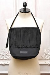 BAICYCLON by Bagjack　" NEW TAPE FRINGE ONE SHOULDER BAG - LARGE "　col.Black