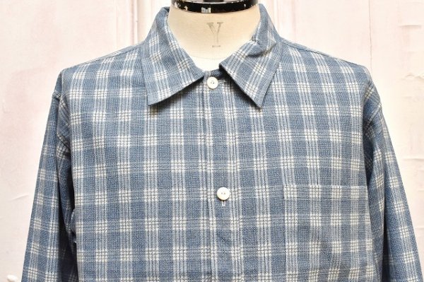 画像2: Taiga Takahashi　" PALAKA JACKET "　col.Discharged Indigo Plaid