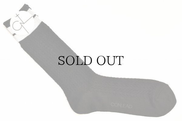 画像1: CONLEAD　" Lace Line Short Socks "　col.Black