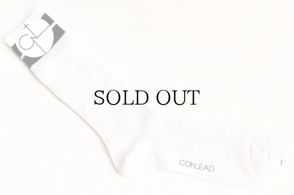 画像1: CONLEAD　" Lace Line Short Socks "　col.White