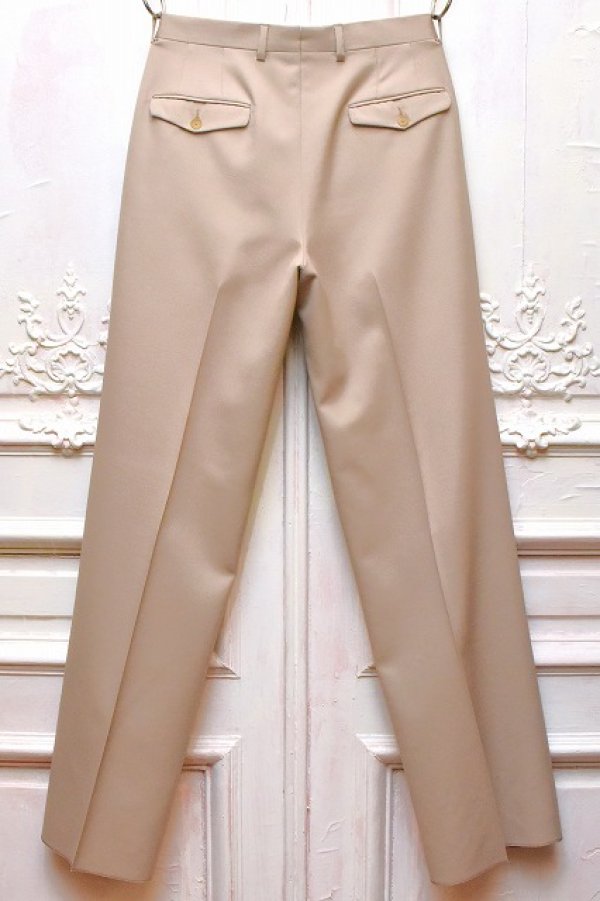 画像3: HUSBANDS　" High Waisted Trousers - Wide Leg in English Wool Gabardine  "　col.Beige