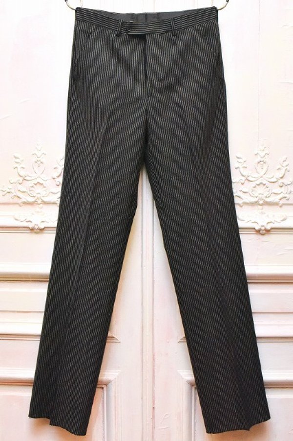 画像8: HUSBANDS　" Double Breasted Suit - Classic Fit in English High Twist Wool "　col.Black with Pinstripe