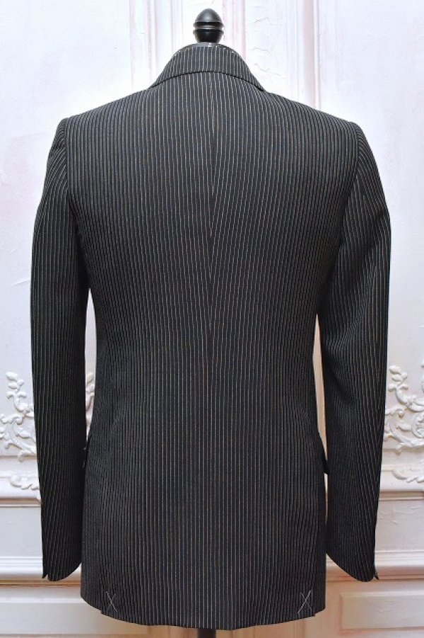 画像6: HUSBANDS　" Double Breasted Suit - Classic Fit in English High Twist Wool "　col.Black with Pinstripe
