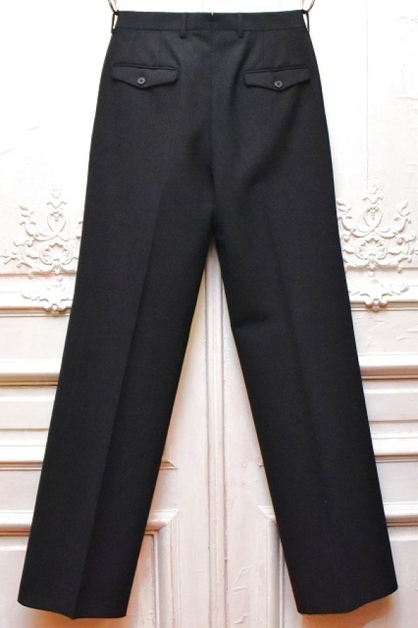 画像3: HUSBANDS　" High Waisted Trousers - Wide Leg in English Wool Fresco  "　col.Antracite