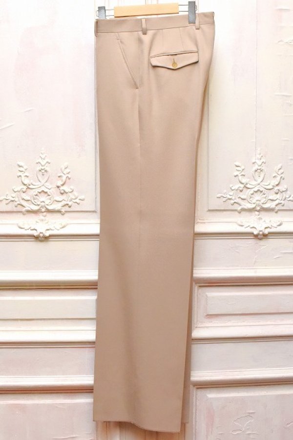 画像4: HUSBANDS　" High Waisted Trousers - Wide Leg in English Wool Gabardine  "　col.Beige