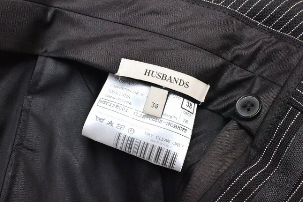 画像13: HUSBANDS　" Double Breasted Suit - Classic Fit in English High Twist Wool "　col.Black with Pinstripe