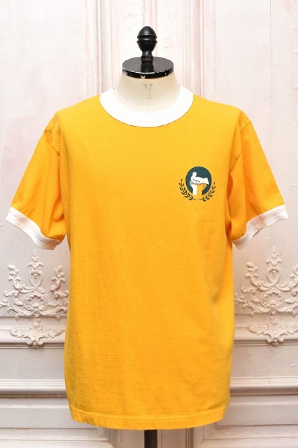 画像1:  FilMelange　" VOLKER2 DOVE - Vintage Tenjiku S/S Tee "　col.bright yellow