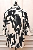 画像4: m's braque　" ALOHA Shirt "　col.White / Black (4)