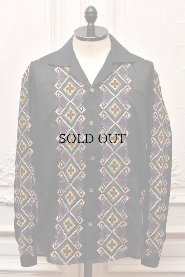 画像1: baziszt　" Pestry Shirt "　col.Black