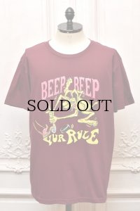 HANS　" Short Sleeve Tee - mathematics exclusive "　col.Maroon