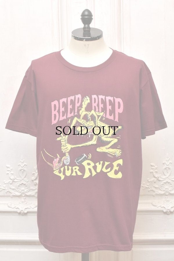 画像1: HANS　" Short Sleeve Tee - mathematics exclusive "　col.Maroon