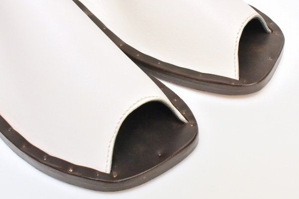 画像6: JUTTA NEUMANN　" KAHTAN for Cristaseya - Leather Sandals "　col.White