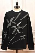 画像1: KHOKI　" Printed long-sleeve T-shirt "　col.Black (1)