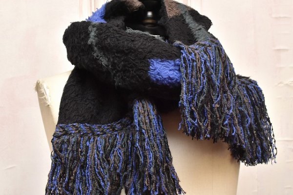 画像3: KHOKI　" Jacquard design muffler "　col.Black