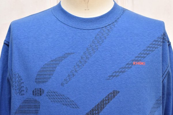 画像2: KHOKI　" Printed long-sleeve T-shirt "　col.Blue
