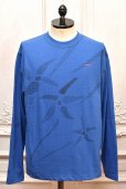 画像1: KHOKI　" Printed long-sleeve T-shirt "　col.Blue (1)