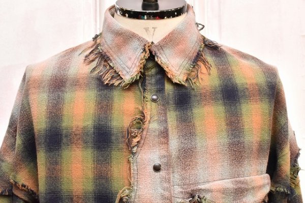 画像2: KHOKI　" Vintage - effect checked shirt "　col.Yellow