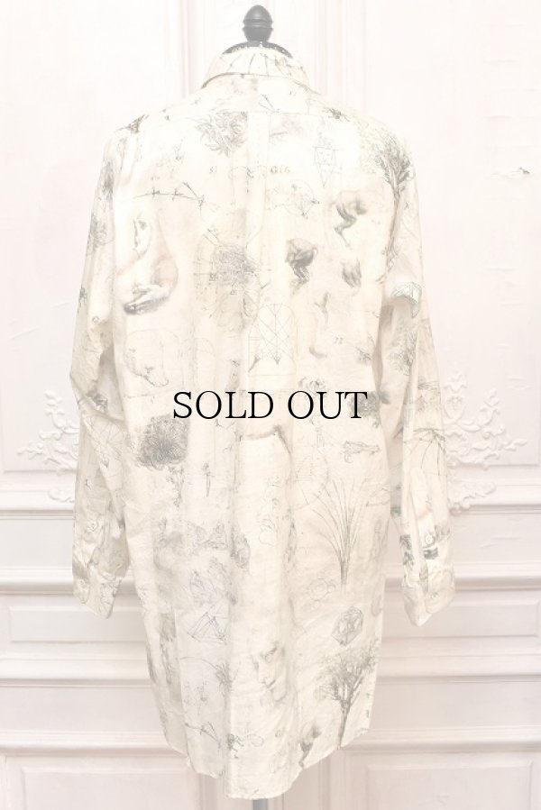 画像5: NICENESS　" V.IOMMI - Printed Detachable Collar Long Shirts "　col.Beige