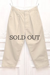 NICENESS　" ALBARN - Aged Effect Resized Chino Trousers "　col.Beige