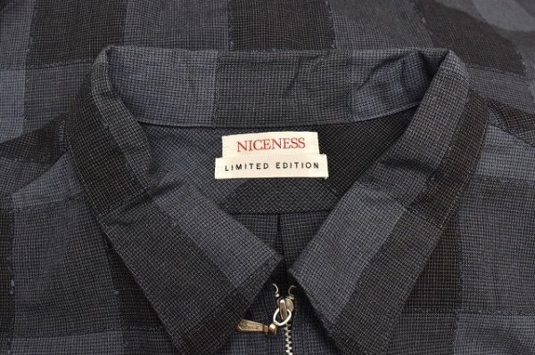 画像5: NICENESS　" LUCA - Dead Stock Check Long Zip Shirts "　col.Navy 