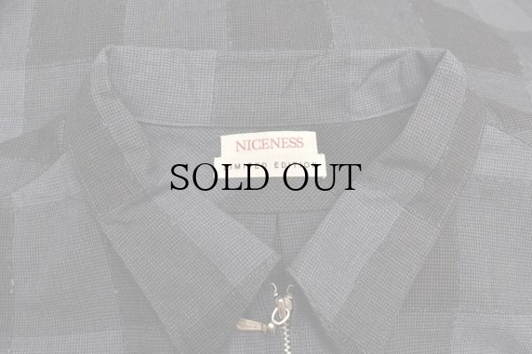 画像5: NICENESS　" LUCA - Dead Stock Check Long Zip Shirts "　col.Navy 