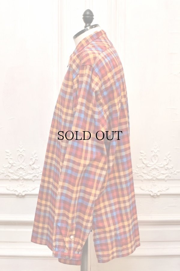 画像3: NICENESS　" LUCA - Dead Stock Check Long Zip Shirts "　col.Orange
