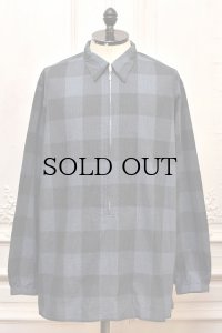 NICENESS　" LUCA - Dead Stock Check Long Zip Shirts "　col.Navy 