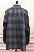 画像4: NICENESS　" LUCA - Dead Stock Check Long Zip Shirts "　col.Navy  (4)