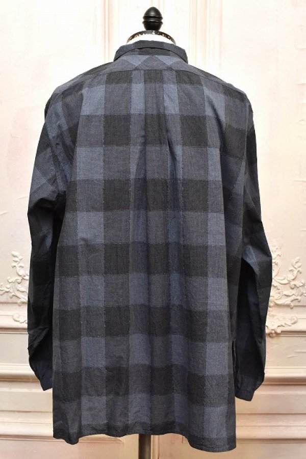 画像4: NICENESS　" LUCA - Dead Stock Check Long Zip Shirts "　col.Navy 
