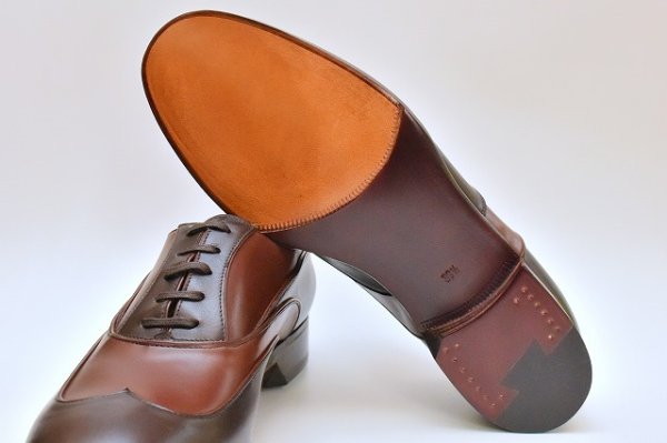 画像7: F.lli Giacometti　" BI-COLORE Leather Shoes "　col.Testa Di Moro