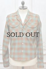 DECHAMPS　" Checked Overshirt "　col.Turquoise / Orange