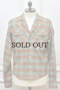 DECHAMPS　" Checked Overshirt "　col.Turquoise / Orange