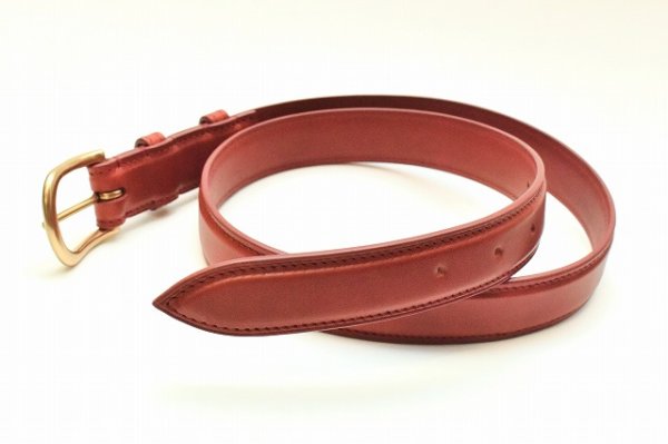 画像1: DECHAMPS　" SIGNATURE Belt "　col.Selvedge Red