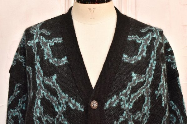 画像2: NICENESS　" COBAIN - Mohair Silk Thunder Cardigan "　col.Black
