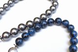 m's braque　" Deadstock Beads Separable Necklace "　col.Navy / Matallic Grey / Metal