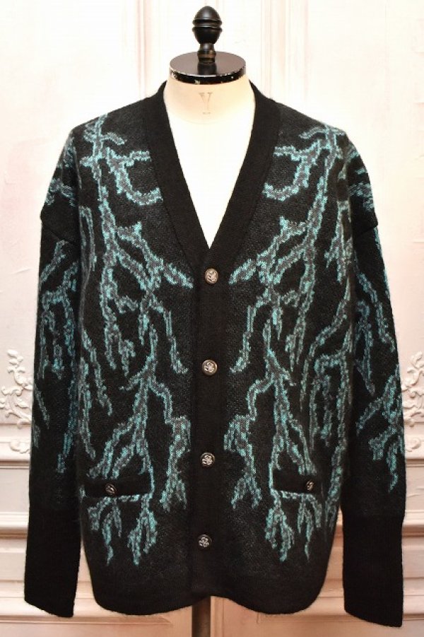 画像1: NICENESS　" COBAIN - Mohair Silk Thunder Cardigan "　col.Black