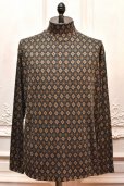 画像1: m's braque　" High necked Long Sleeve Pullover - Classic Pattern "　col.Navy / Green (1)