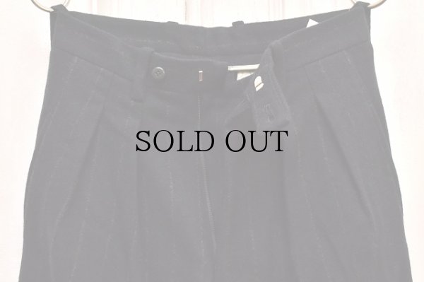 画像2: m's braque　" Tucked Baggy Pants "　col.Navy Chalk Stripes