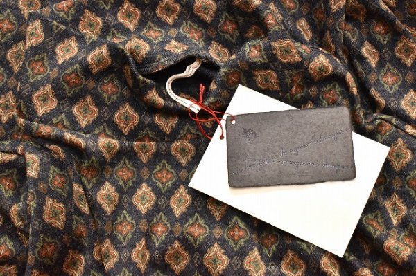 画像5: m's braque　" High necked Long Sleeve Pullover - Classic Pattern "　col.Navy / Green