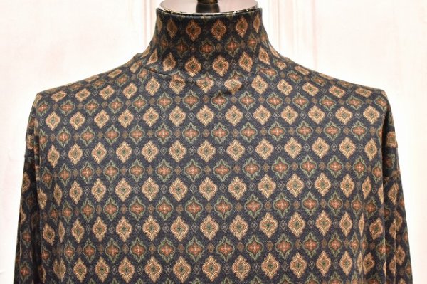 画像2: m's braque　" High necked Long Sleeve Pullover - Classic Pattern "　col.Navy / Green