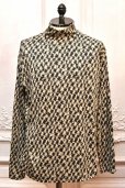 画像1: m's braque　" High necked Long Sleeve Pullover - Geometric Pattern "　col.Black / White (1)