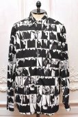画像1: BLACKBIRD　" italian collar button down shirt "　col.print (1)