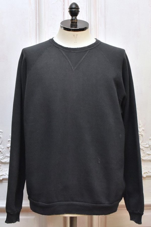画像1: A.PRESSE　" Vintage Double V Sweatshirt "　col.Black