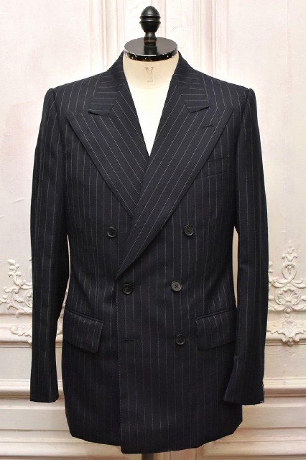 画像2: HUSBANDS　" Double Breasted Suit - Worsted Wool "　col.Navy / Grey Pinstripe