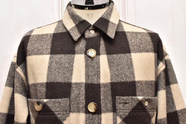 画像2: A MACHINE　" Buffalo Check Clown Shirts "　col.Beige
