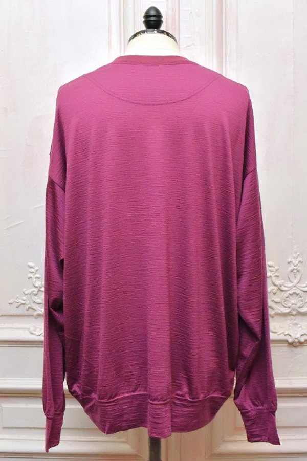 画像3: O- (0-CHO-RUI.LAB)　" MERINO SWEATSHIRT "　col.Bordeaux Purple Stripe