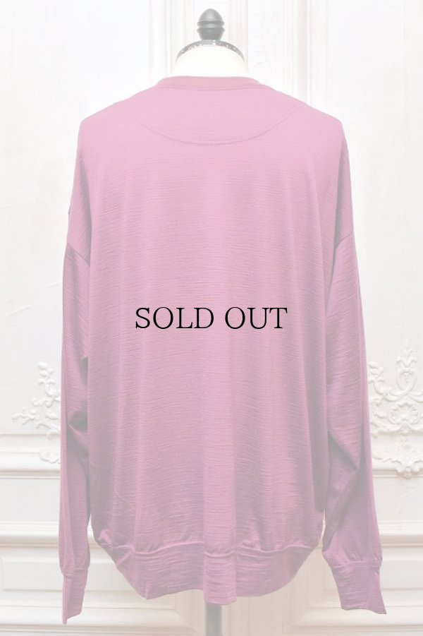 画像3: O- (0-CHO-RUI.LAB)　" MERINO SWEATSHIRT "　col.Bordeaux Purple Stripe