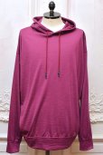 画像1: O- (0-CHO-RUI.LAB)　" MERINO HOODIE "　col.Bordeaux Purple Stripe (1)