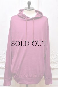 O- (0-CHO-RUI.LAB)　" MERINO HOODIE "　col.Bordeaux Purple Stripe
