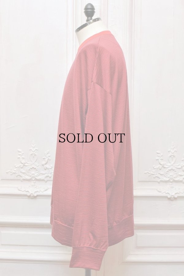 画像2: O- (0-CHO-RUI.LAB)　" MERINO SWEATSHIRT "　col.Red Navy Stripe